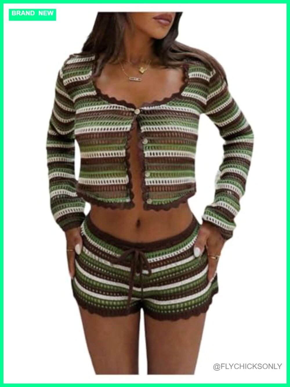 Co-ord Set 2pc Knit Crop Top Mini Shorts Y2K Club Outfit